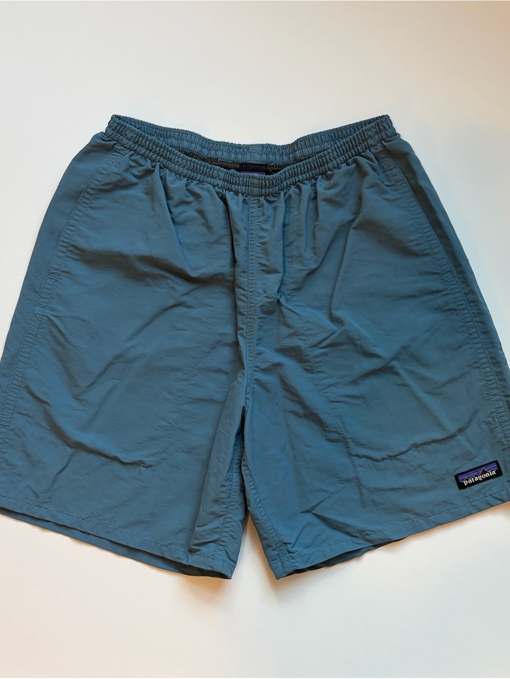 Patagonia Men's Slate Blue Elastic-Waist Athletic Shorts